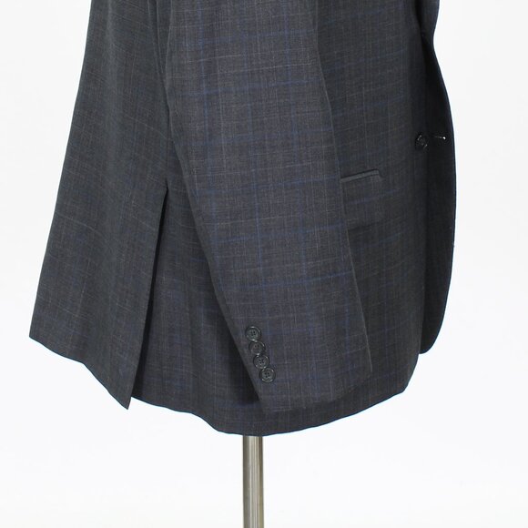 Tasso Elba 44R Gray Check 2-Button Sport Coat Blazer Jacket G141 - Picture 6 of 11